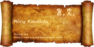 Móry Kandida névjegykártya